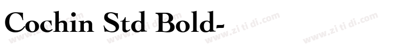 Cochin Std Bold字体转换